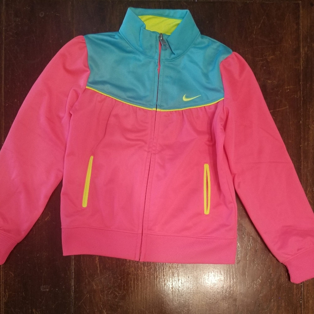 Nike Pink Multi Color Track Jacket - Picture 3 of 4